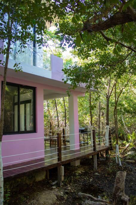 Casa Rosse Villa Tulum Pueblo Buitenkant foto